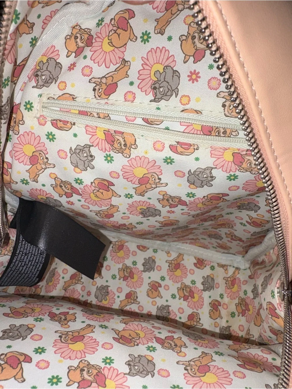 Loungefly Disney Lady and the Tramp Floral Mini Backpack Faux Leather 2023 - Picture 3 of 5